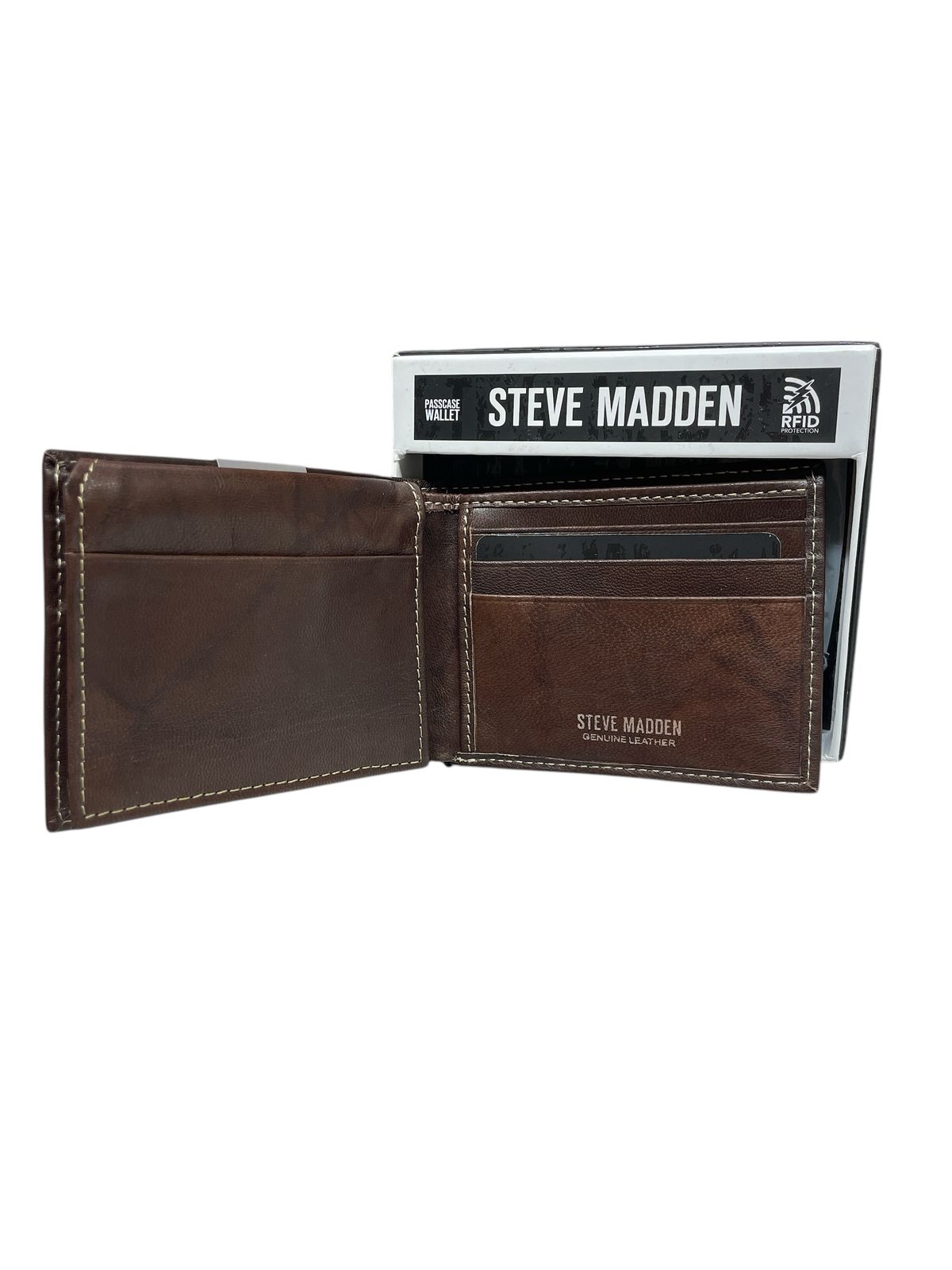 Cartera Steve Madden de Cuero para Hombre – Protección RFID y Diseño Elegante